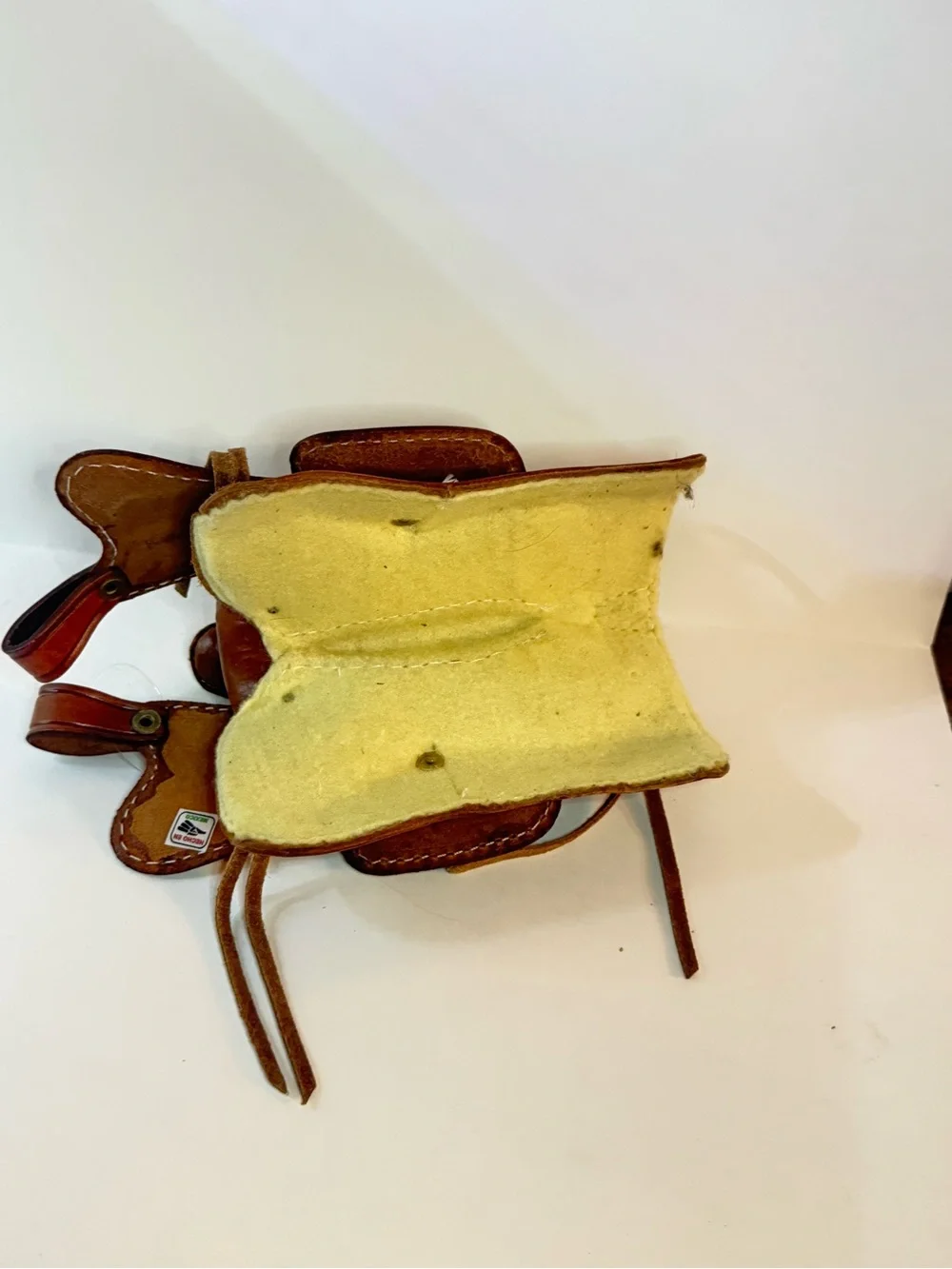 Vintage Miniature Leather Saddle